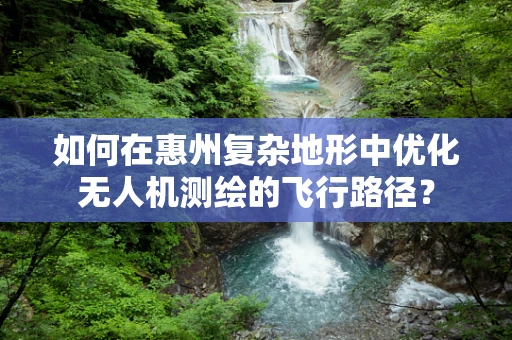 如何在惠州复杂地形中优化无人机测绘的飞行路径？