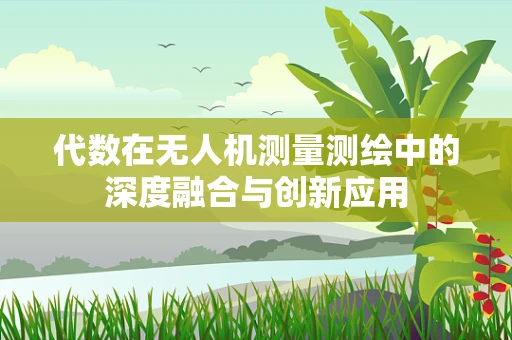 代数在无人机测量测绘中的深度融合与创新应用