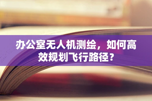 办公室无人机测绘，如何高效规划飞行路径？