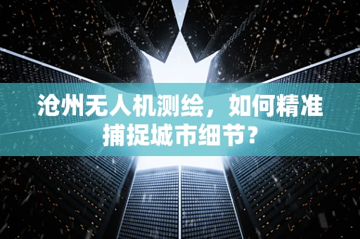 沧州无人机测绘，如何精准捕捉城市细节？