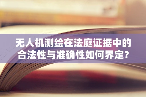无人机测绘在法庭证据中的合法性与准确性如何界定？