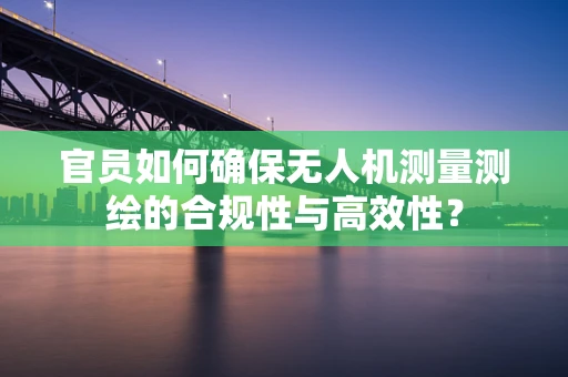 官员如何确保无人机测量测绘的合规性与高效性？