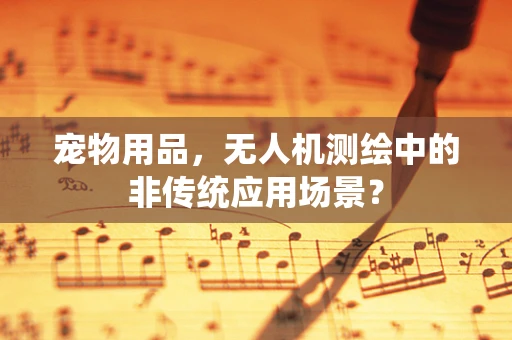宠物用品，无人机测绘中的非传统应用场景？