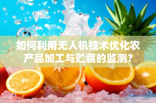 如何利用无人机技术优化农产品加工与贮藏的监测？