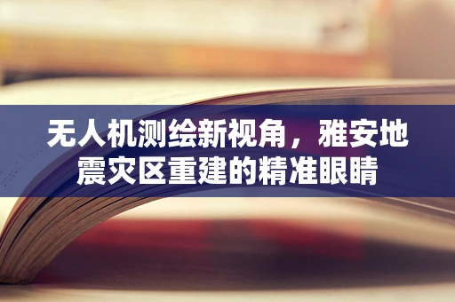 无人机测绘新视角，雅安地震灾区重建的精准眼睛