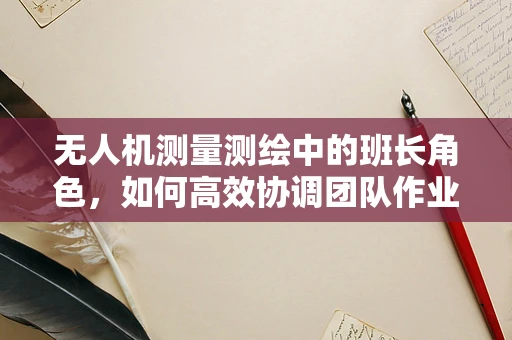 无人机测量测绘中的班长角色，如何高效协调团队作业？
