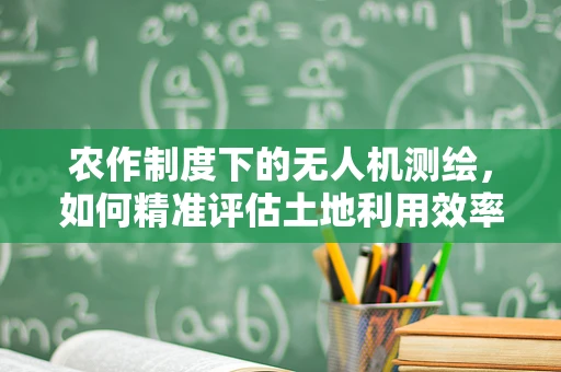 农作制度下的无人机测绘，如何精准评估土地利用效率？