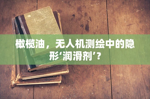 橄榄油，无人机测绘中的隐形‘润滑剂’？