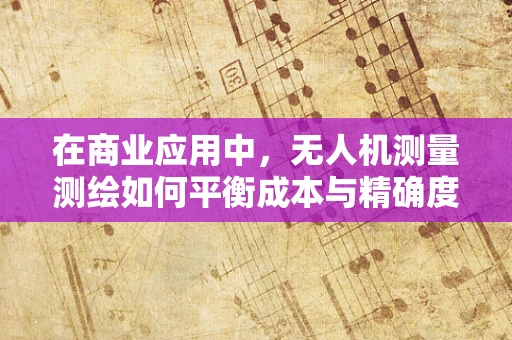 在商业应用中，无人机测量测绘如何平衡成本与精确度？