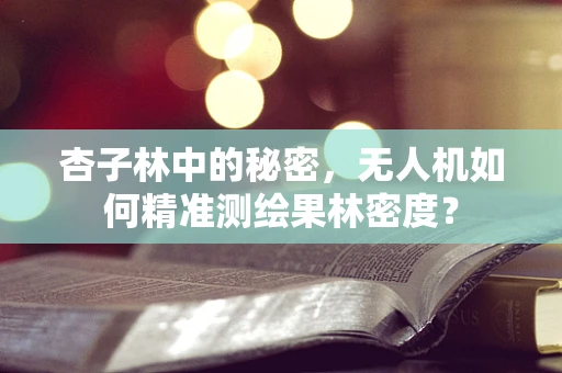 杏子林中的秘密，无人机如何精准测绘果林密度？