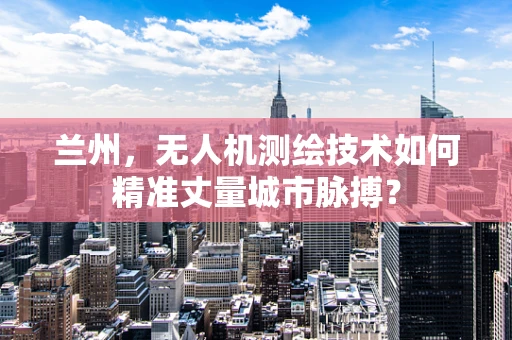 兰州，无人机测绘技术如何精准丈量城市脉搏？