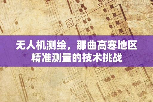 无人机测绘，那曲高寒地区精准测量的技术挑战