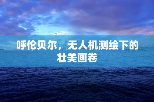 呼伦贝尔，无人机测绘下的壮美画卷