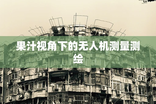 果汁视角下的无人机测量测绘