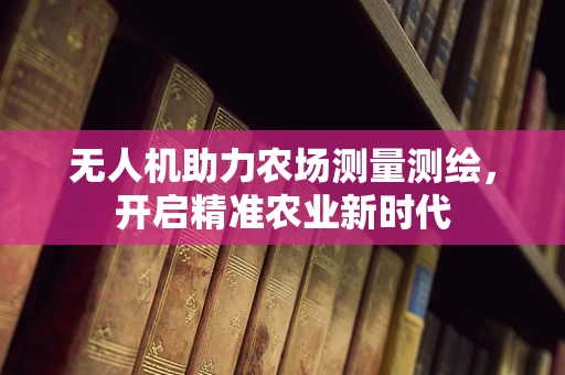 无人机助力农场测量测绘，开启精准农业新时代