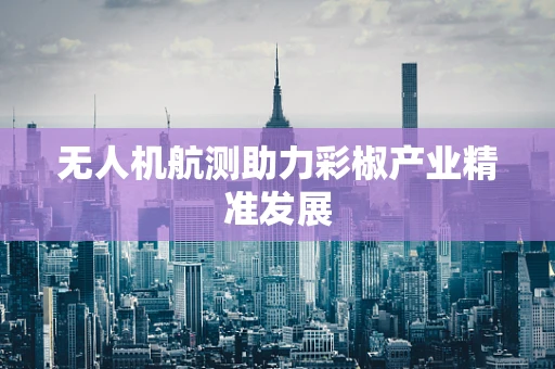 无人机航测助力彩椒产业精准发展