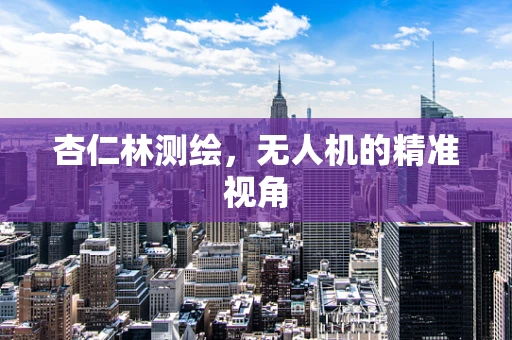 杏仁林测绘，无人机的精准视角