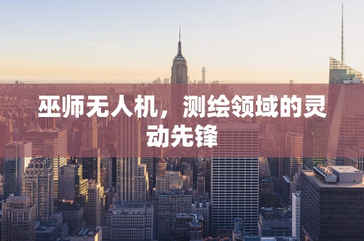 巫师无人机，测绘领域的灵动先锋