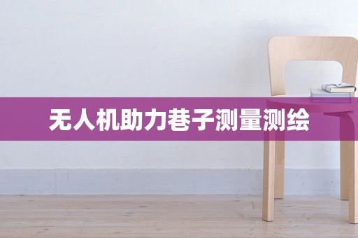 无人机助力巷子测量测绘