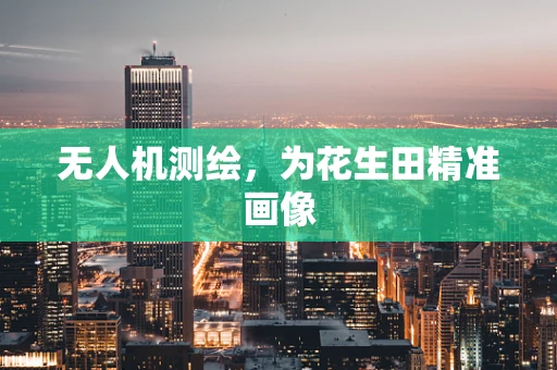 无人机测绘，为花生田精准画像