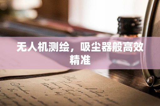 无人机测绘，吸尘器般高效精准