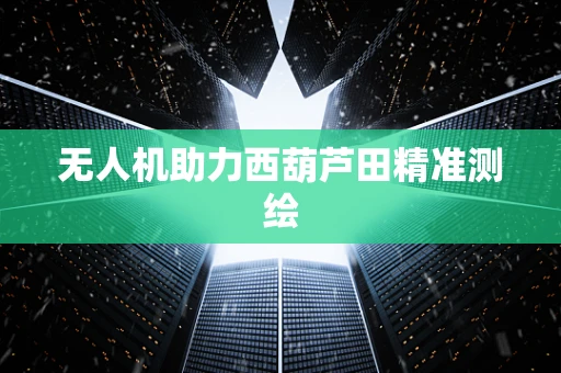无人机助力西葫芦田精准测绘