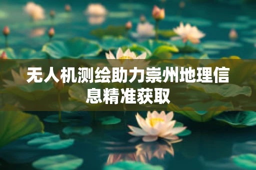 无人机测绘助力崇州地理信息精准获取