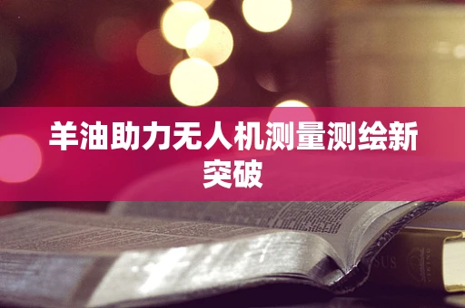 羊油助力无人机测量测绘新突破