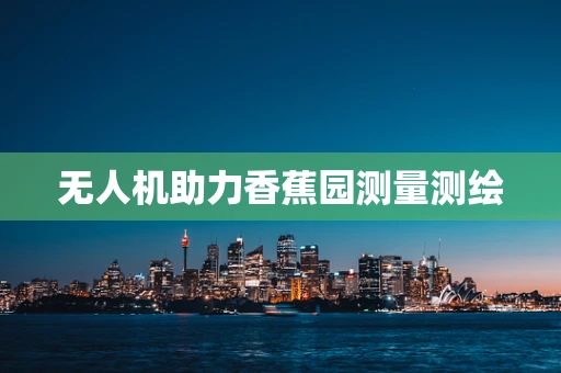 无人机助力香蕉园测量测绘