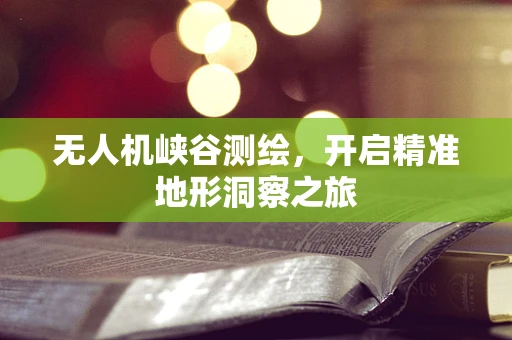 无人机峡谷测绘，开启精准地形洞察之旅