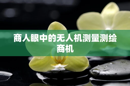 商人眼中的无人机测量测绘商机