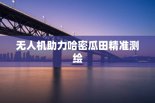 无人机助力哈密瓜田精准测绘
