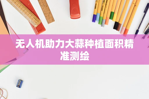 无人机助力大蒜种植面积精准测绘