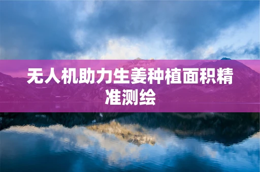 无人机助力生姜种植面积精准测绘