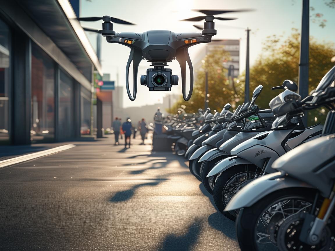 无人机助力精准测绘摩托车租赁点
