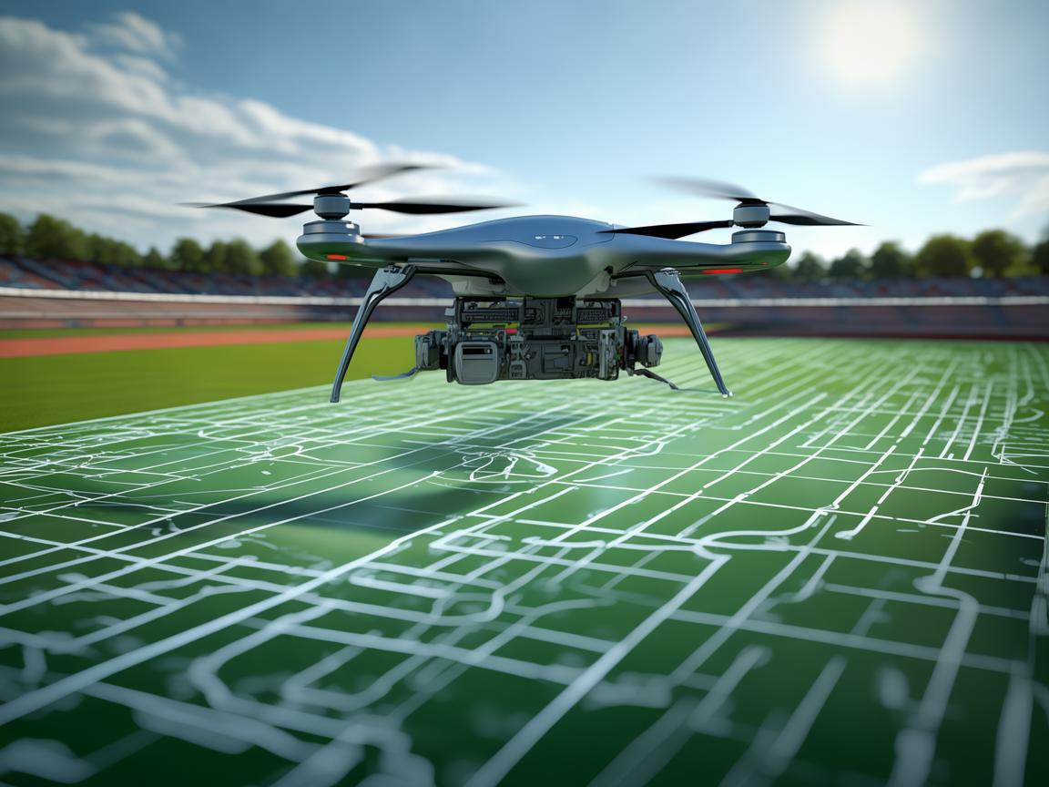 无人机助力田径场地精准测绘