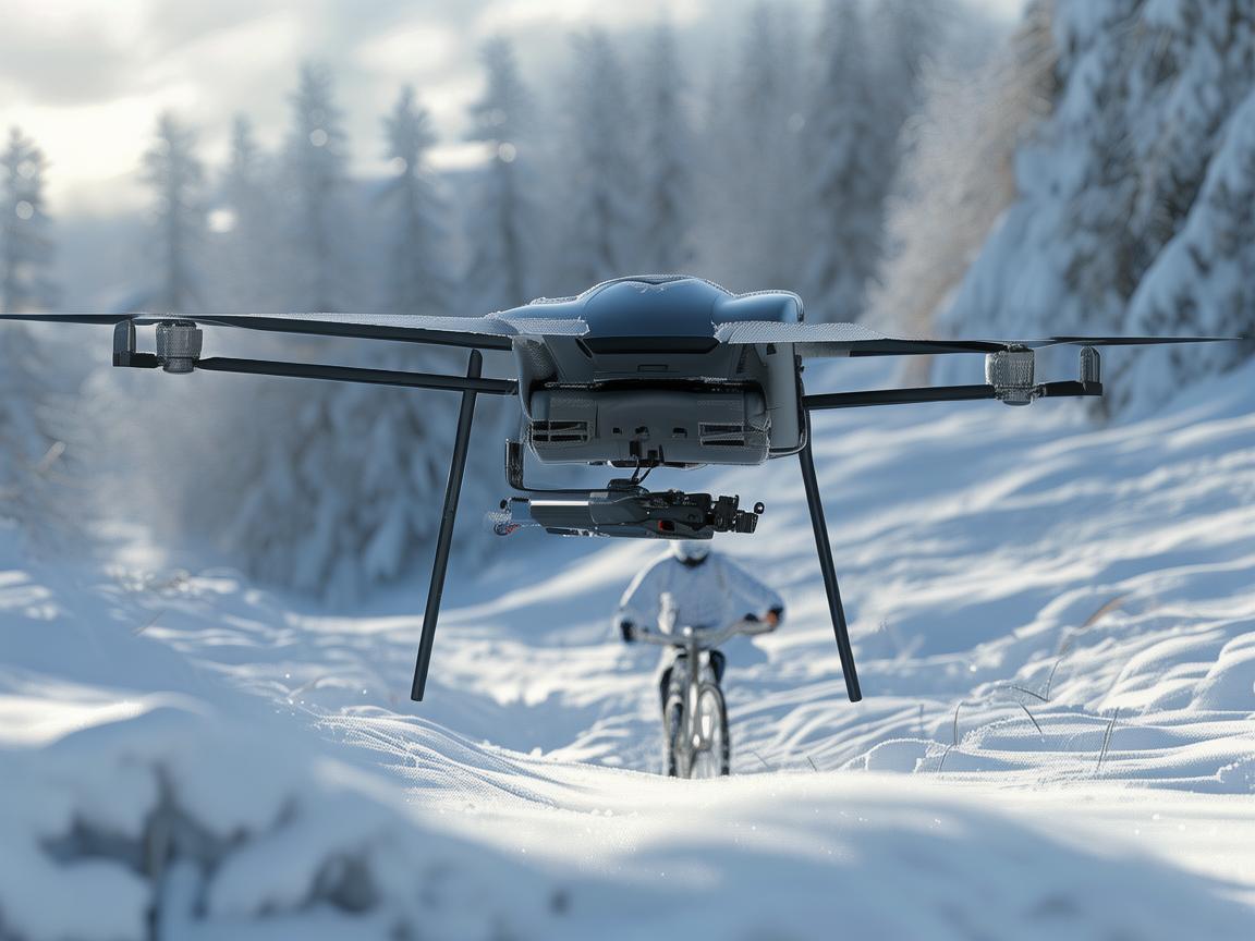 雪地自行车助力无人机测绘新突破