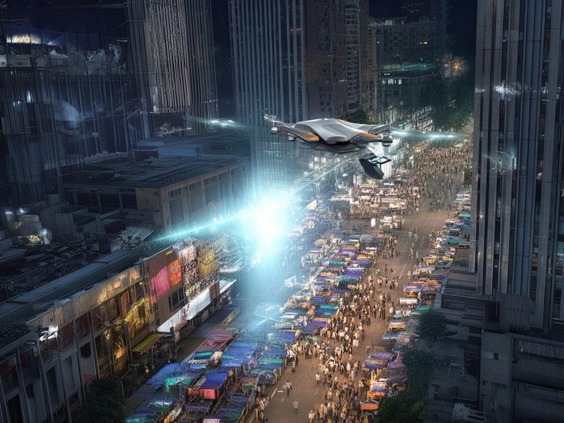 无人机助力夜市测量测绘，点亮城市夜间经济新视野