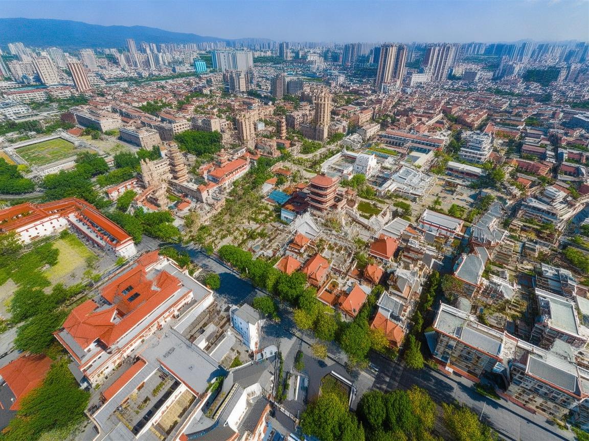 登封，无人机测绘下的古城新貌